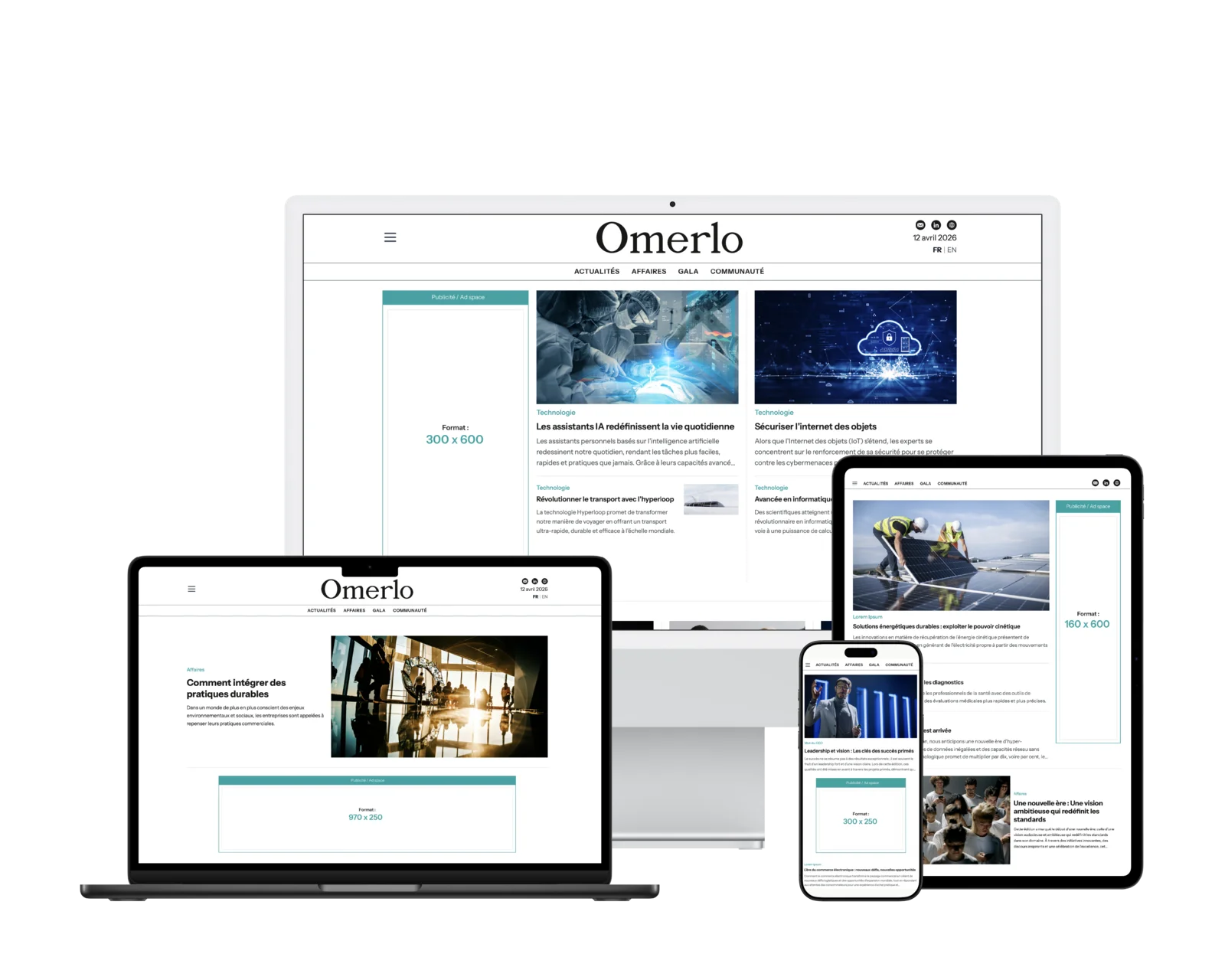 Aperçu de la plateforme Omerlo